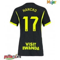Camiseta Atletico Madrid David Hancko #17 Visitante Equipación para mujer 2026-27 manga corta